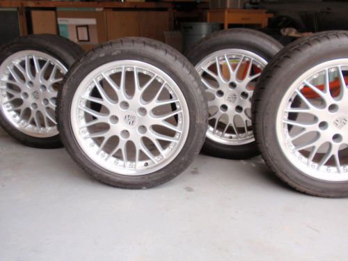 4 nitto extreme nt555 tires and porsche rims