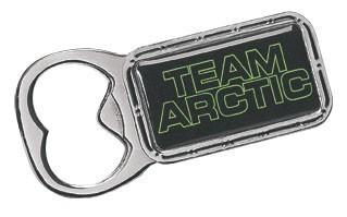 Arctic cat - team arctic - magnet bottle opener - black/green/chrome -  5233-066