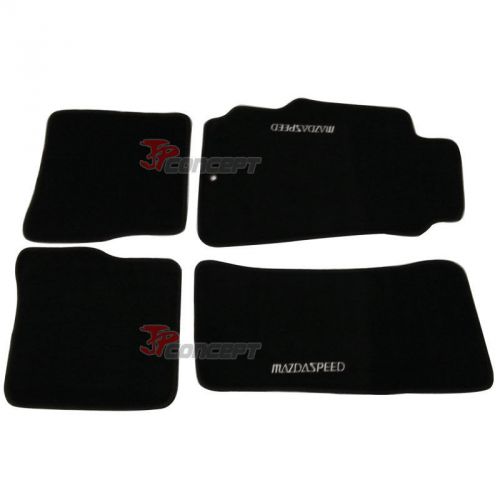 Fit for 04-08 mazda rx-8 black nylon floor mats carpets 4pcs embroidery