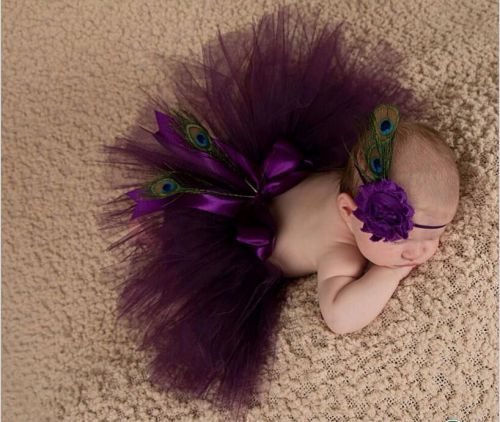 Newborn headdress flower+tutu clothes skirt baby girls photo prop outfits s1