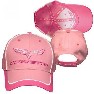 Chevrolet c6 pink ladies hat cap with hot pink accents bdc6eh196