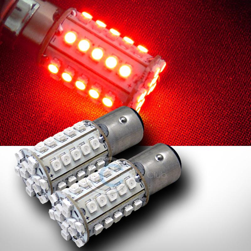 2pc red 1156 ba15s 42x 3528 smd led rear/tail turn signal light lamp bulbs 12v