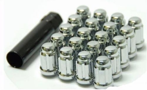 Splined lug nuts for wheel security - 20 set, m12x1.25 with special socket key