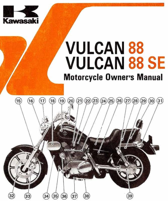 1995 kawasaki vulcan 88 owners manual -vulcan 88 se--vn1500--kawasaki