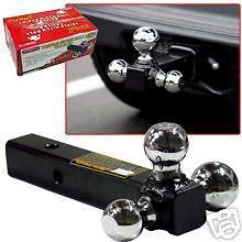 Triple hitch ball trailer truck camper parts towing 1-7/8&#034; 2&#034; 2-5/16 boat auto