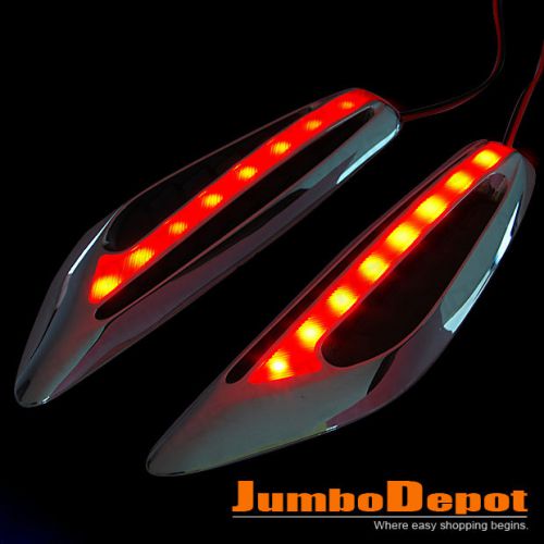 Red auto car side marker fender vent turn signal light lamp pair for bmw e39 e46