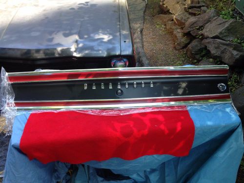 1968 plymouth barracuda-oe rear trunk lid trim piece-formula s- new -