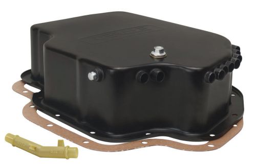 Derale black steel 4 in deep cooling transmission pan th400 p/n 14202