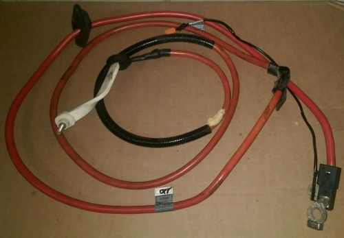 Bmw positive red battery cable trunk to engine power post oem e39 5 series
