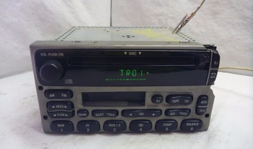 01 02 ford explorer sport trac radio cd cassette player 1l2f-18c868-ga  t00677