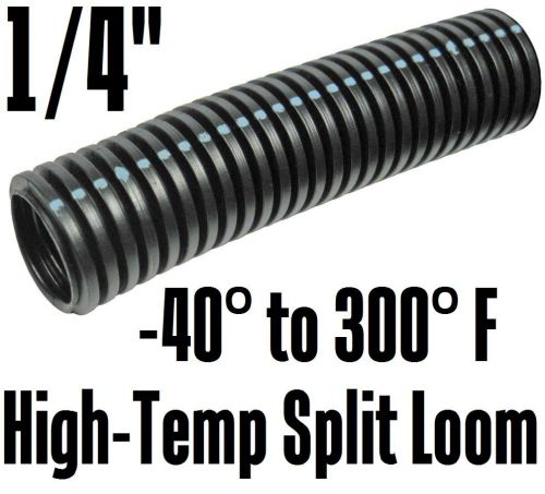 Automotive wiring insulation high-temp split loom -40° to 300°f 1/4&#034; inch, 6 mm