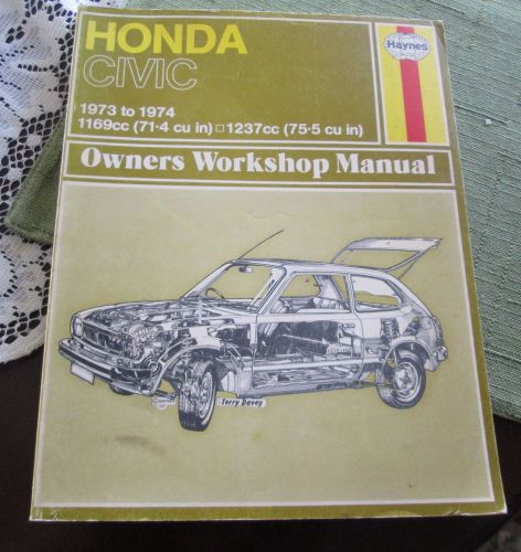 Haynes honda civic 1973 to 1974 owners workshop repair manual (paperback)