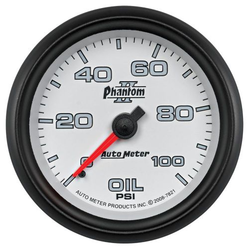 Auto meter 7821 phantom ii; mechanical oil pressure gauge