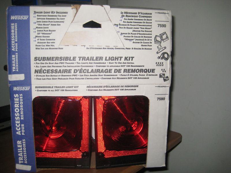 Wesbar submersible trailer deluxe tail light kit 7590