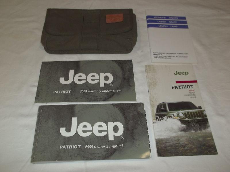 2009 jeep patriot owner manual 6/pc.set & olive jeep denim factor case.free s/h