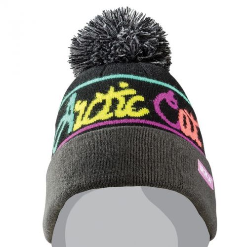 Arctic cat youth multi-color script with pom acrylic beanie - black - 5273-090