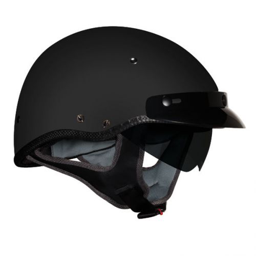 Vega xtv solid half helmet flat black lg