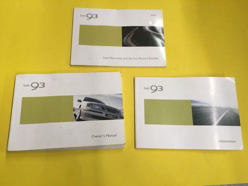 Saab 9-3 owners manual literature book for glove box 2005 information