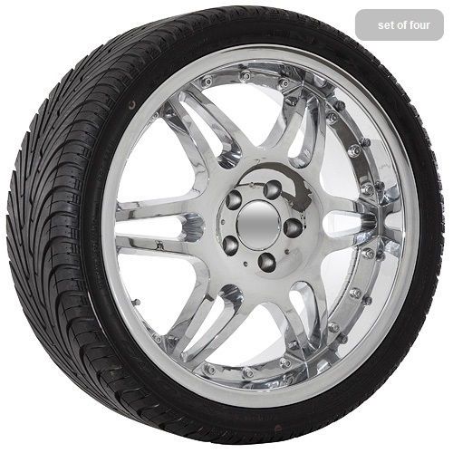 20 inch mercedes chrome deep dish replica wheels &amp; tires