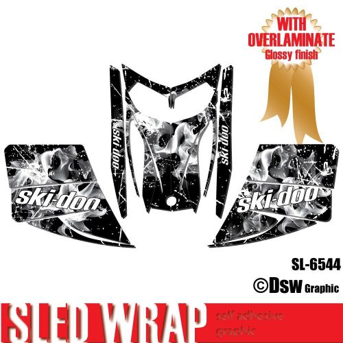Sled wrap decal sticker graphics kit for ski-doo rev mxz snowmobile 03-07 sl6544
