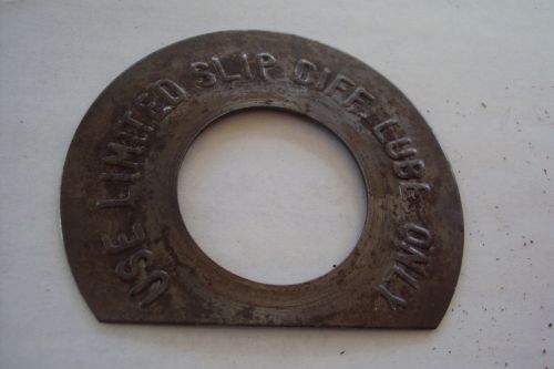 Used 1955-1964 gm/chevy differential &#034;use posi oil only&#034; metal tag