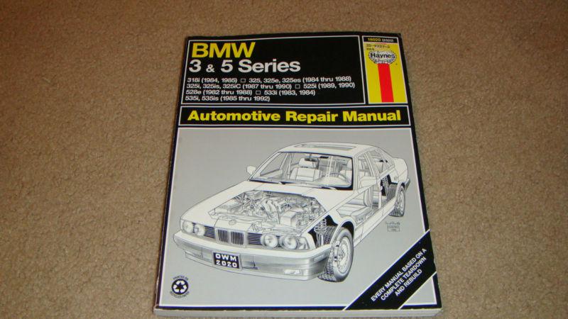 Bmw 3 & 5 series haynes repair manual *read description for models covered*