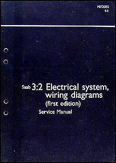 2002 saab 9 3 electrical system shop manual wiring diagram book 93 original oem
