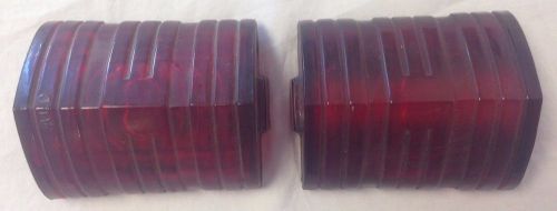 2 vintage ruby red cb 7443 car automobile motorcycle light bulb covers ald