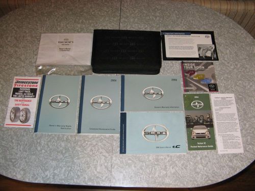 2006 scion tc owners manual set with first aid kit &amp; factory case oem nice