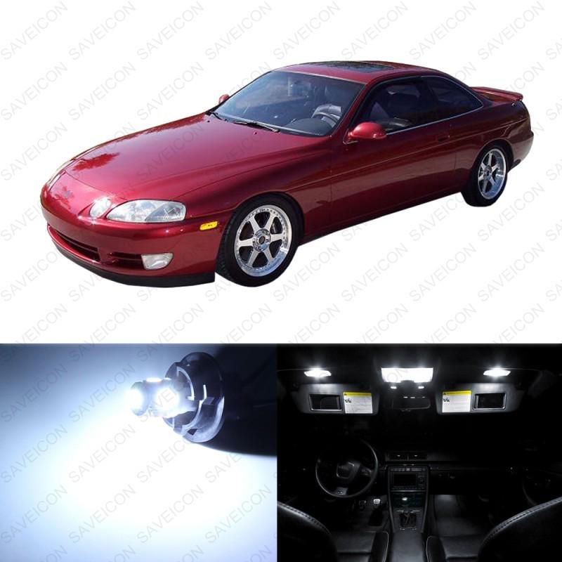 8 x xenon white led interior light package for 1992 and 2000 lexus sc300 sc400