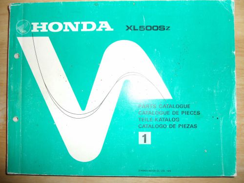 Honda 1979 used oem xl500sz parts catalogue part# 13435z41