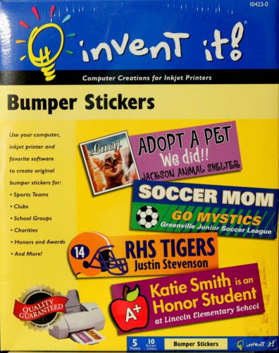 Invent it! create it yourself bumper stickers