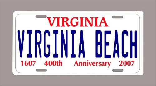 Virginia &#034;virginia beach&#034; custom novelty license plate- 6&#034;x12&#034; free shipping