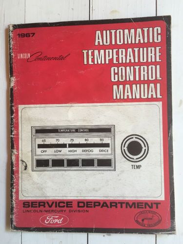 1967 lincoln continental auto temp control manual original