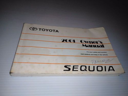 2001 toyota sequoia owners manual guide oem