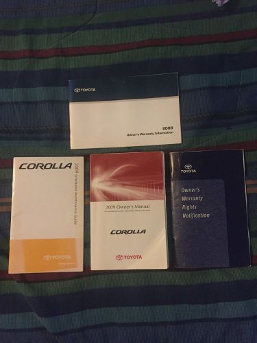 2009 toyota corolla car owners manual plus others