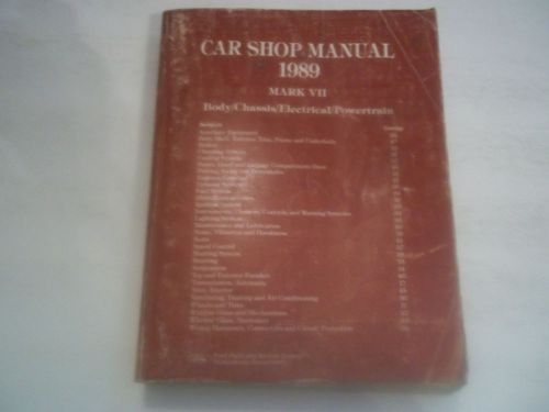 1989 lincoln mark vii factory service manual