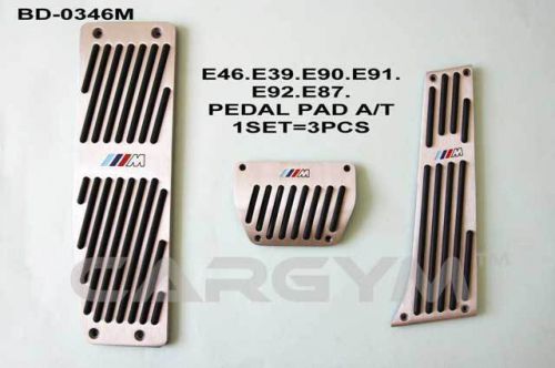 ///m aluminum auto pedal set for bmw 3-series e46 e90 e39 e92 e87 e91
