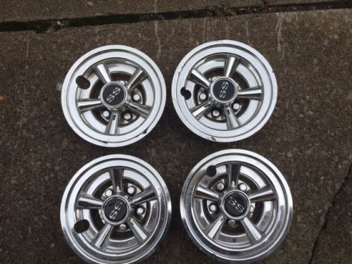 Golf cart 8&#034; ss hub caps wheel cover (4) - universal: ezgo, club car, yamaha,