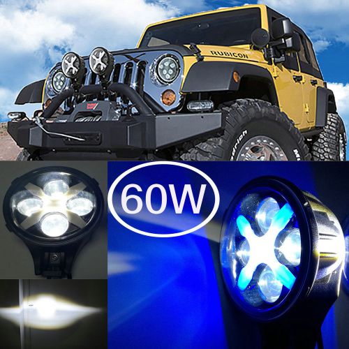 1pcs 6inch 60w driving spot cree led work light offroad round lamp x blue color