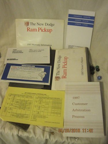 1997 dodge ram pickup owners manual and case with additional literature