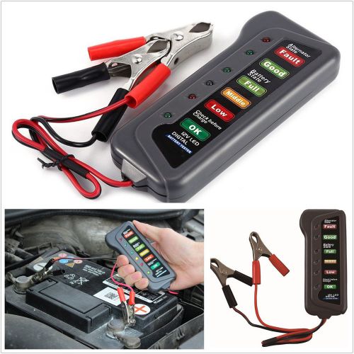 Plastic&amp;copper 12v / 15a 6led lights autos suv battery alternator digital tester