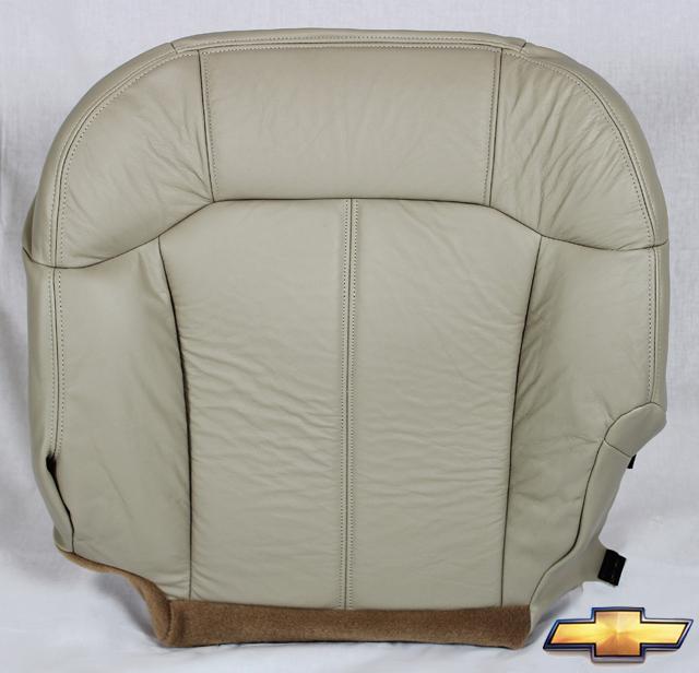 00 01 02 chevy suburban tahoe lt z71 *driver side bottom leather seat cover tan*