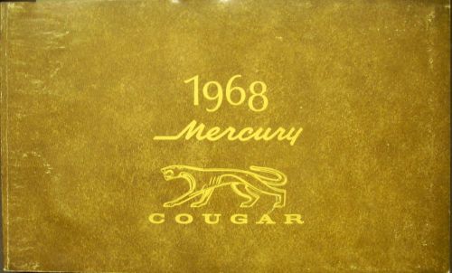 1968 mercury cougar xr7 original owners manual