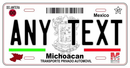 Michoacan mexico placas license plate auto truck