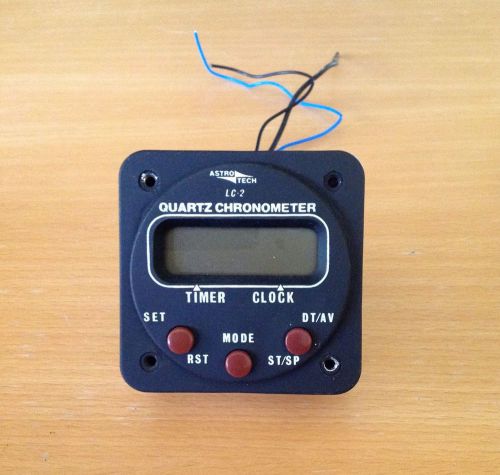 Astrotech aircraft quartz chronometer lc-2 indicator lcd display - panel mount