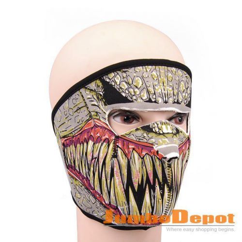 1x motorcycle reversible outdoor grey monster warmer face full mask fits honda