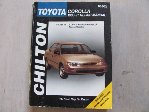 Chilton repair manual toyota corolla 1988 to 1997