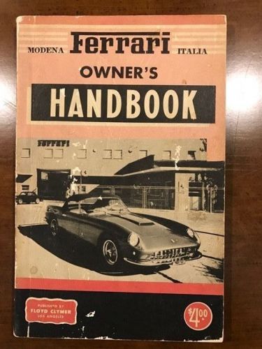1960 ferrari owner&#039;s handbook by floyd clymer