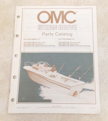 1986 omc stern drive parts catalog 3.8l 4v, 3.8l 2v